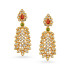 22KT GOLD AND POLKY DIAMOND DROP EARRINGS