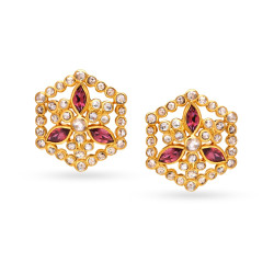 22KT GOLD STUD EARRINGS