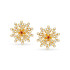 22KT GOLD AND POLKY DIAMOND STUD EARRINGS