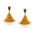 22KT GOLD AND KUNDAN GLASS DROP EARRINGS