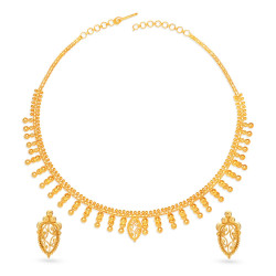 22KT GOLD NECKWEAR EARRINGS SET