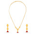 PETITE NECKWEAR AND EARRINGS SET IN 22KT DANGLING GOLD