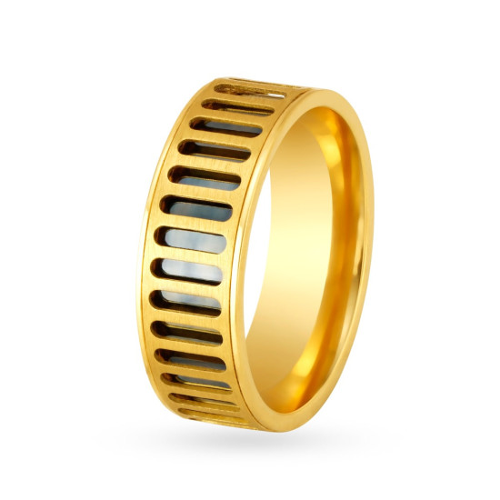 AVEER 18KT YELLOW GOLD FINGER RING FOR MEN