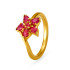 22KT GOLD AND RUBY FINGER RING