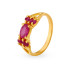 22KT GOLD AND RUBY FINGER RING