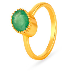 22KT EMERALD FINGER RING