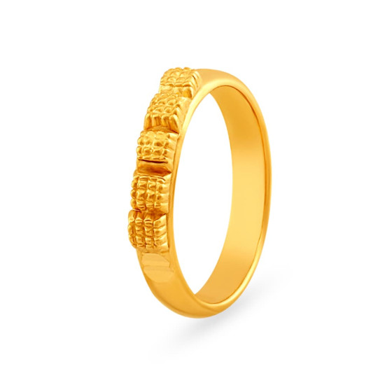 22KT GOLD SQUARE FINGER RING