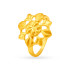 22KT YELLOW GOLD FLORAL FINGER RING