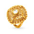 22KT GOLD AND KUNDAN GLASS FINGER RING