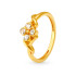 22KT GOLD AND POLKY DIAMOND FINGER RING