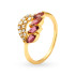 22KT GOLD AND POLKY DIAMOND FINGER RING